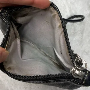 y2k COACH Black Leatherware Wristlet thumbnail 6