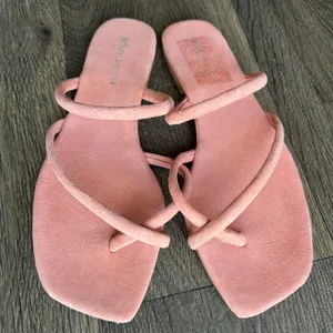 Jeffrey Campbell Orange Leather Sandals Size 7 thumbnail 4