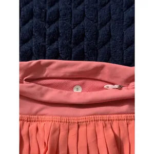 Lululemon pleat to street skirt II grapefruit Coral Pink Skort Tennis Size 8 thumbnail 4