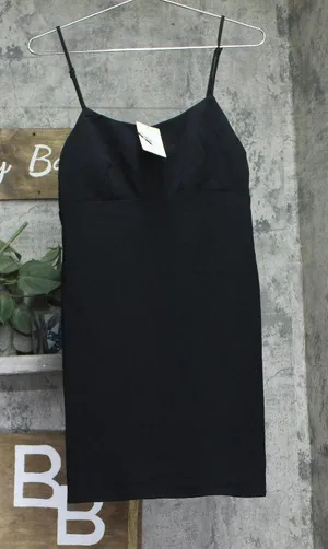 A New Day Womens Crepe Slip Mini Dress 94434530 Black M thumbnail 1