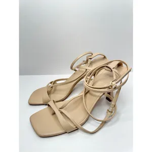 Open Edit Sandals‎ Size 9.5 Tan Robyn in Natural Square Toe Heels thumbnail 3