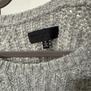Nili Lotan Alpaca Wool Knit Grey Sweater Gray thumbnail 3