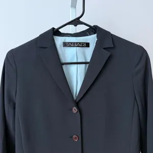 Tahari Wool Office Siren Academia Professional Career Blazer 4 Black thumbnail 2