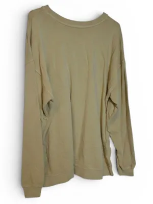Y'all Come Back Cowboy Rider Graphic Oversized Sweatshirt Women's L Beige thumbnail 3