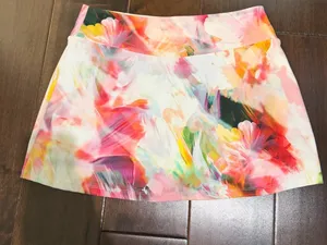 Anthropologie Peggi Kroll Daily Practice Mini Skort Floral Tennis Skirt Size Med thumbnail 7