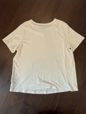 Old Navy EveryWear Crew-Neck T-Shirt in Off White - Size Large - C4-116 thumbnail 4