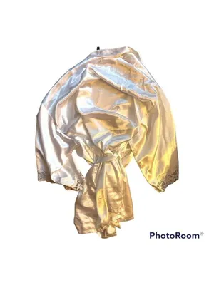 Torrid Bridal Pinup White Satin & Lace Robe thumbnail 3