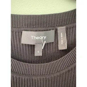 Theory Women's Black Ribbed Knit Sleeveless Sweater Dress Round Neck S thumbnail 2