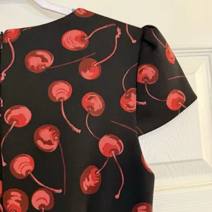 Betsey Johnson Dress Sz 4 Rockabilly Pinup Retro Cherry‎ Print Bombshell 50s 60s thumbnail 7