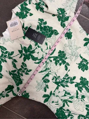 Veiled Collection Dalia Floral Tiered Maxi Dress Long Sleeve Green Large NEW NWT thumbnail 15