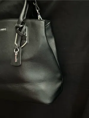 Nine West Black Pebbled Satchel Shoulder Bag Removable Crossbody Strap thumbnail 4