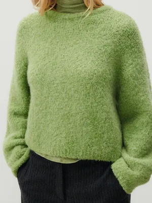 American Vintage Women's Zolly Jumper Wool Sweater in Spring Green Size XS/S thumbnail 2