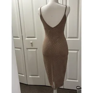 Privy Gold Mesh Padded Sequin Bodycon Keyhole Dress Party Cocktail Sleeveless XS thumbnail 7