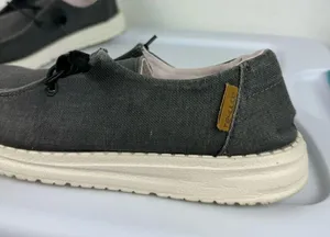 Hey Dude Wendy Chambray Moccasin Slip On Shoe Sz 7 Dark Grey Black thumbnail 10