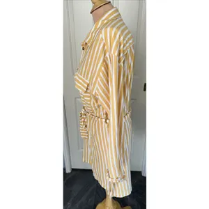 Free People Beach Women's Striped Shirt Dress Size Small Belted Yellow White‎ thumbnail 6