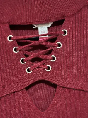 Deep burgundy red dress no boundaries  thumbnail 3