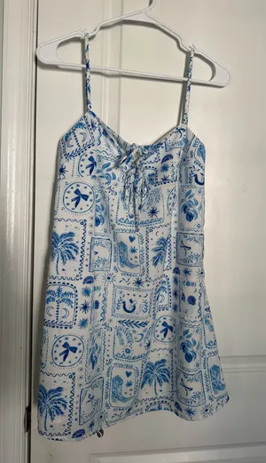 Altar'd State Dress Mini Blue thumbnail 1