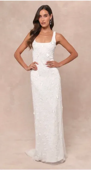 Beaded backless maxi dress thumbnail 1