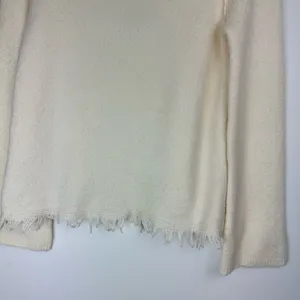Anthropologie Akemi Kin Wool Alpaca Turtleneck Sweater Sz Small Fringe Trim thumbnail 13