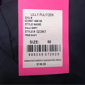 Lilly Pulitzer Valli Notch Neckline Sleeveless Shift Dress in True Navy‎ Size 00 thumbnail 13