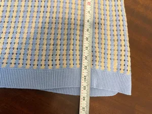 Women’s blue and yellow knit sweater medium Maurice thumbnail 6