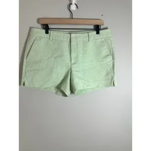 Banana Republic Womens Mint Green Textured Jacquard Shorts Geometric‎ Size 10 thumbnail 2