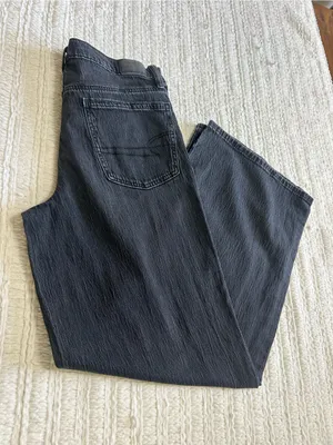 American Eagle Outfitters Charcoal Wide-Leg Jeans thumbnail 3