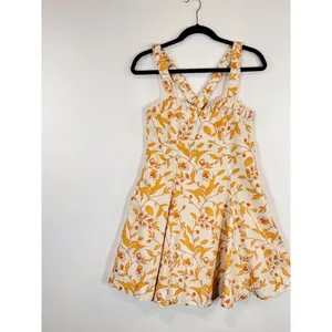 Anthropologie Maeve Dress Yellow Sweetheart Mini Floral Tank Smocked Boho XS thumbnail 5