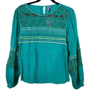 Anthropologie Blink London Sunshine Peasant Top Blouse Size Medium thumbnail 6