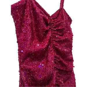 NWT Sho By Tadashi Shoji Sequin BodyCon Ruched Hot Pink Mini Dress Large $268‎ thumbnail 5