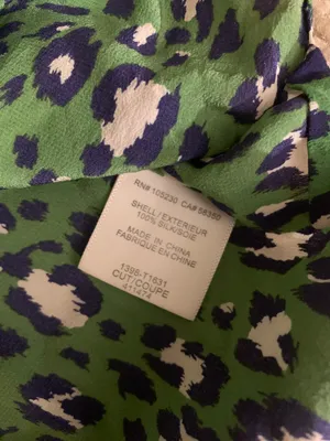 Joie Silk Green Leopard Print Blouse thumbnail 8