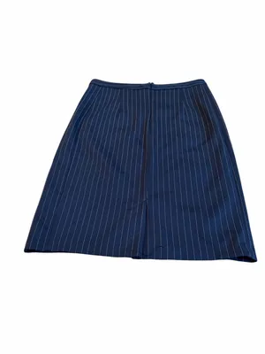 BANANA REPUBLIC navy pinstripe skirt thumbnail 4