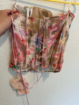 Lace made floral corset Multiple Size L thumbnail 5