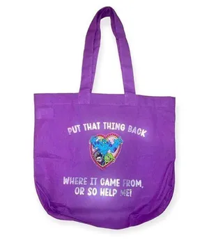 Monsters Inc embroidered tote thumbnail 1