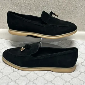 Guess Black Leather Aryana Suede Slip On Loafers Women’s Size 9M thumbnail 2