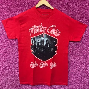 Motley Crue Girls Girls Girls Album Heavy Metal Band Tee M thumbnail 1