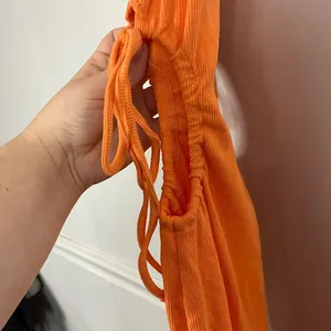 Zara Orange Cutout Mini Dress Size Small thumbnail 3
