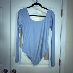 Aerie Womens Set/2 Bodysuit S Blue Fuzzy V-Neck Long Sleeve Sweater/Long Sleeve thumbnail 6