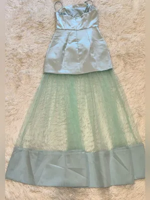 NEW ELLIATT Marcella Strapless Sea Green Gown Sz XXS thumbnail 6