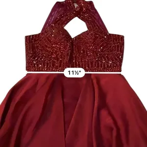 Sherri Hill‎ Red Halter Fit & Flare Cocktail Dress Women's Size 2 Beaded Formal thumbnail 10