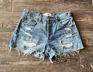Aritzia Denim Forum Ex Boyfriend High Rise Denim Shorts thumbnail 1