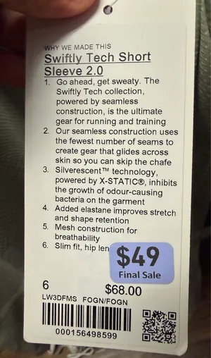 Lululemon Swiftly Short Sleeve Shirt Tech 2.0 thumbnail 4