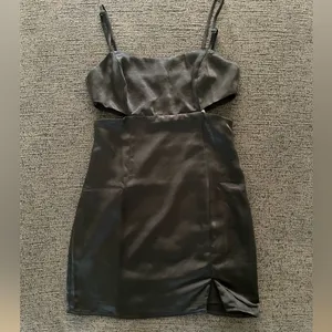 Showpo. Talking Pretty Mini Dress Dize‎ 4 in Black thumbnail 4