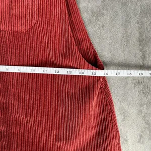 HOT KISS Red Corduroy Overall Dress Juniors' 7 Y2K Academia Preppy Buckle Mini thumbnail 8