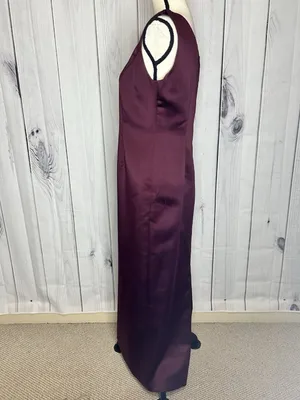 Karen Miller Purple Dress Suit Set Sz 8 Sheer Embroidered Jacket Sheath Dress thumbnail 12