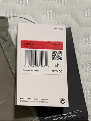 Nike Olive Green Ribbed High-Rise Biker Shorts thumbnail 3