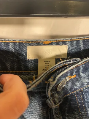H&M Womens High Waist Denim Jean Shorts 4 thumbnail 2