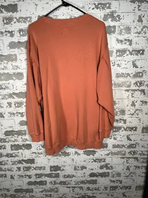 Aerie | women distressed peach crewneck pullover with pocket thumbnail 7
