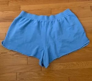 Aerie Fleece Of Mind High Waisted Blue Shorts thumbnail 1