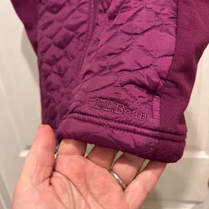 LL Bean Fleece Lined PrimaLoft Quilted Vest Womens‎ Small Magenta Berry Gorpcore thumbnail 4